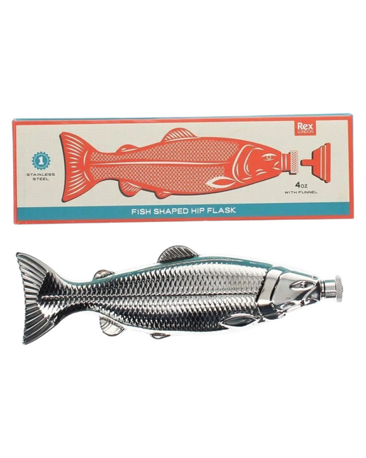 Fish Steel Hip Flask